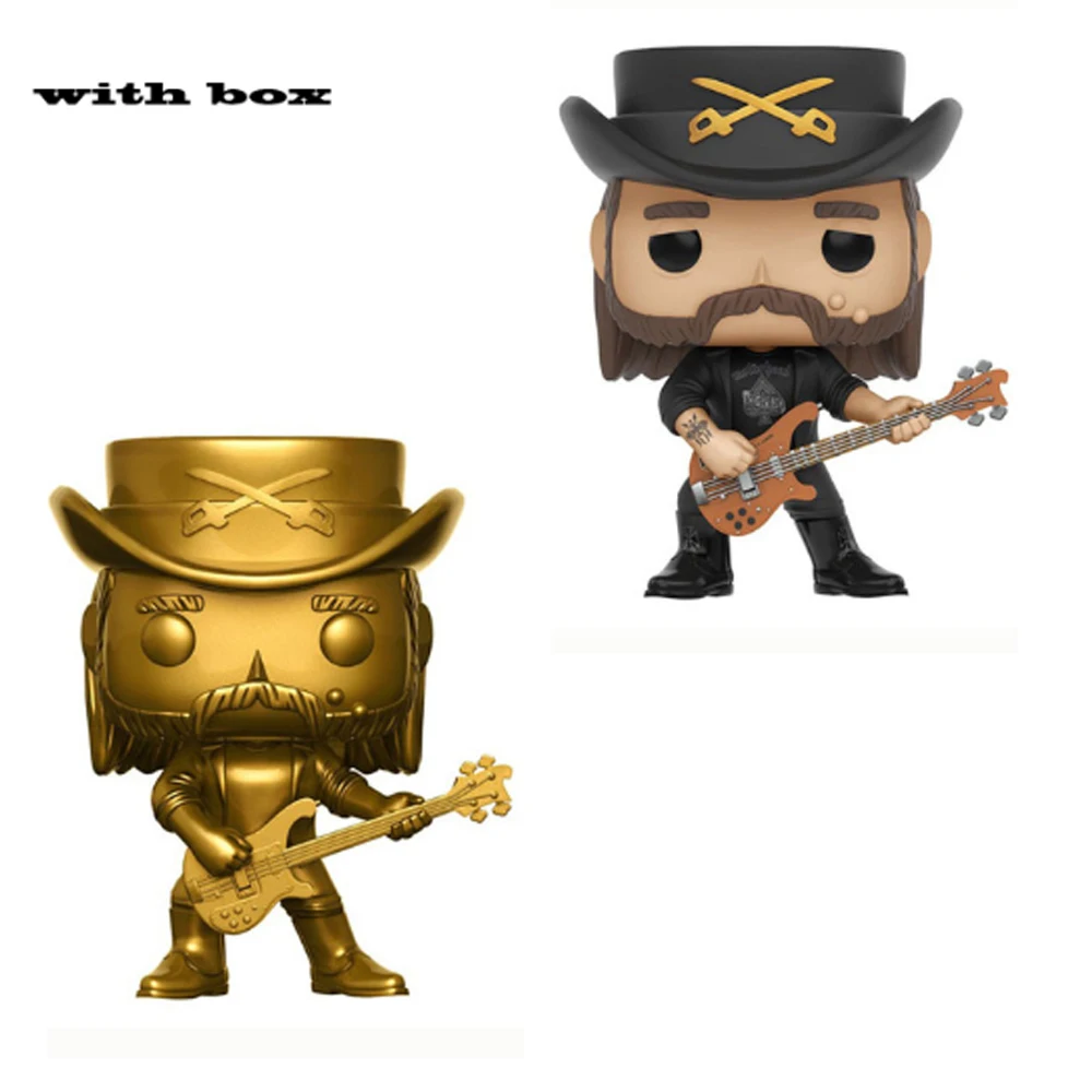 

NEW! POP Rock Motorhead Gold Lemmy Kilmister with box Vinyl Action Figures Model Toys for Children gift