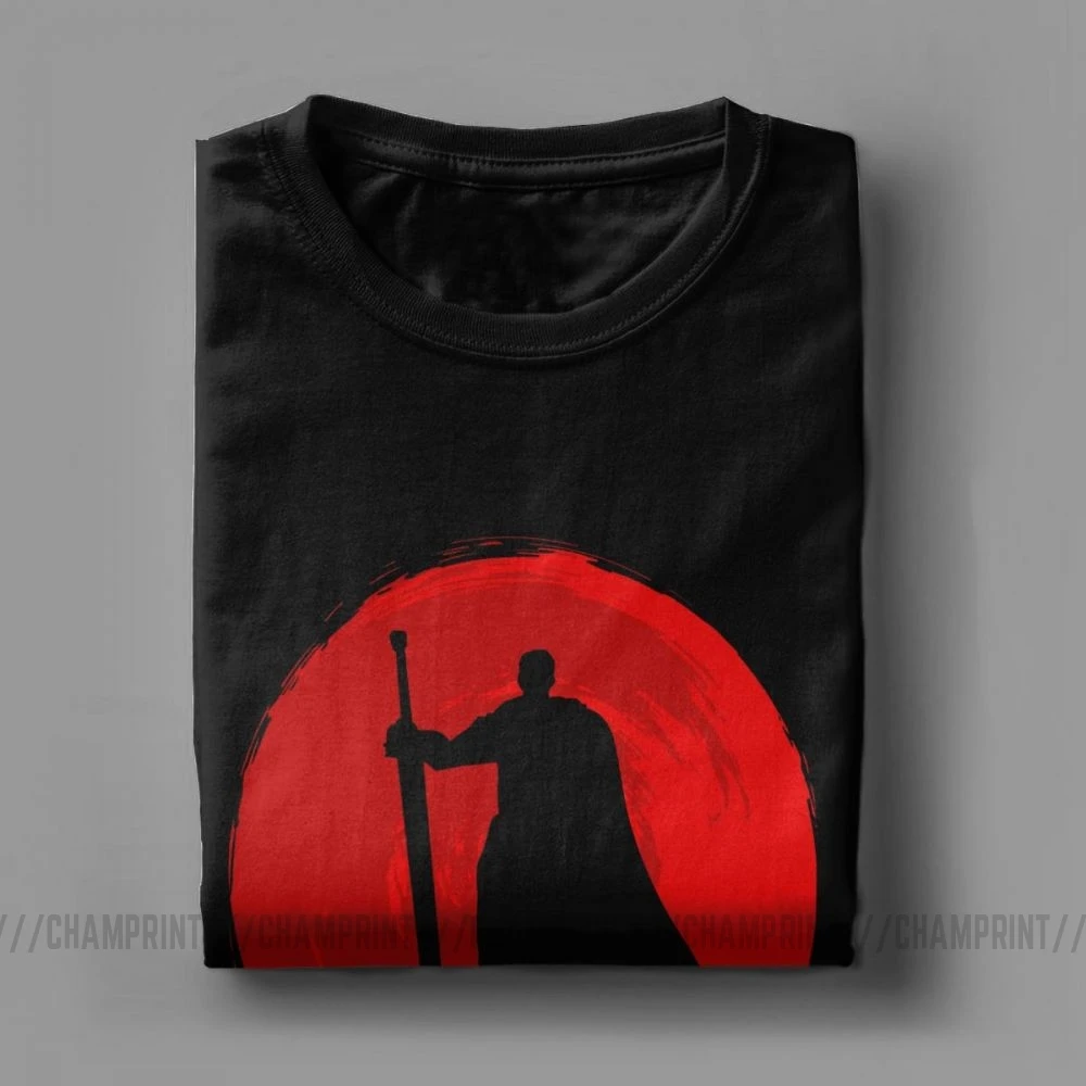 Berserk футболки кишки и красная луна футболка для мужчин с коротким рукавом