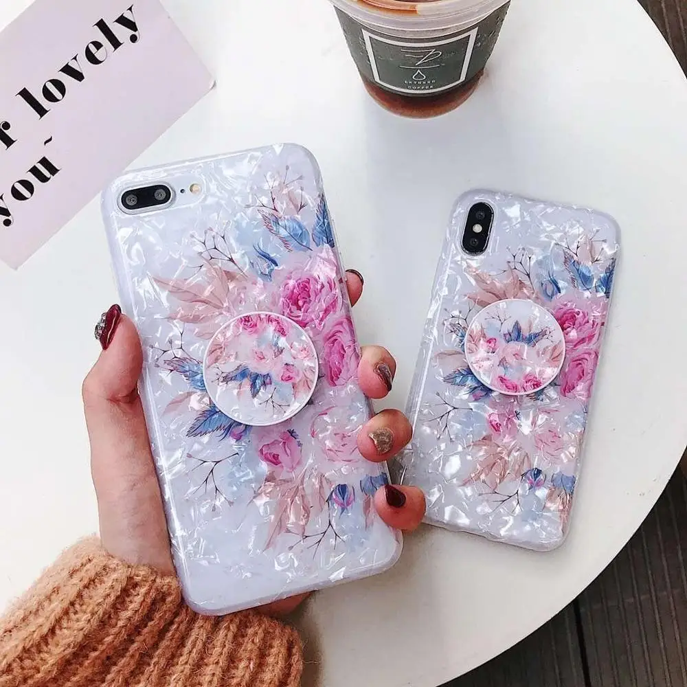 

phone accessories Shell pattern cases for iphone 11pro max 11 case coque iphones xr x xs 6 6s 7 8plus Bracket back cover