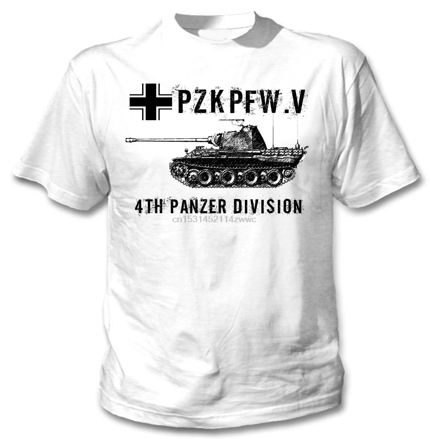 Футболка летняя новая мультяшная Танк PANZER V Германия времен Второй мировой войны