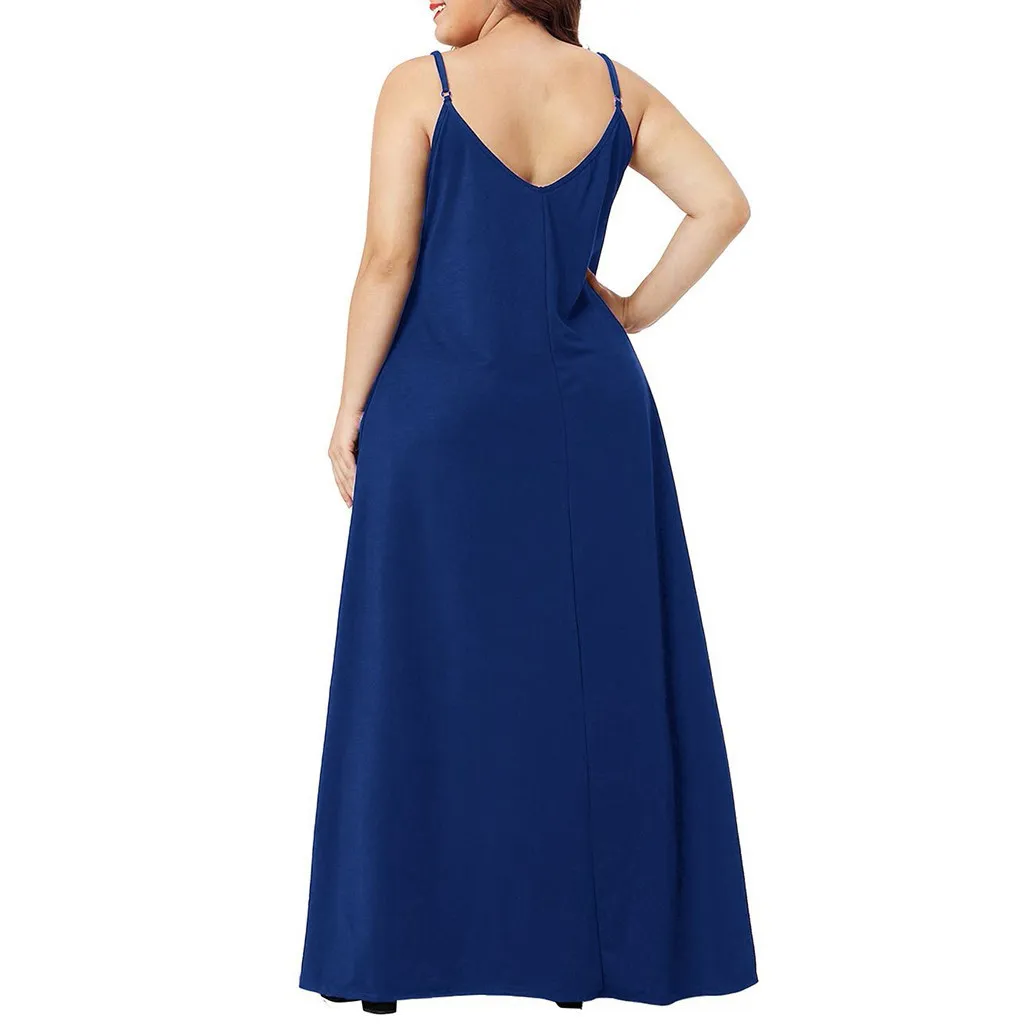 2020 модное летнее длинное платье для женщин размера плюс повседневные платья без