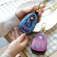 general car key case cartoon pattern protection cover men and women key case porta chaves purse porta chave funda llave