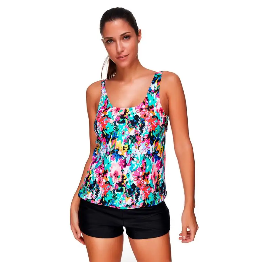 Женские комплекты Танкини с шортами для мальчиков женский купальник купальный