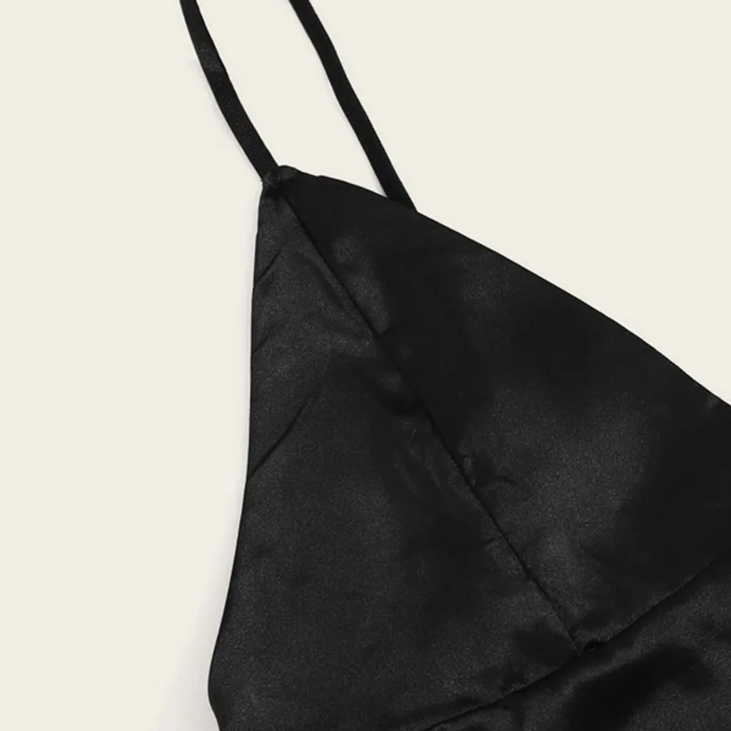 Сексуальное женское белье Пижама Женская атласная кружевная Повседневная