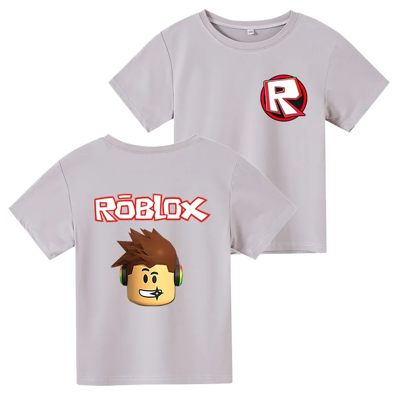 

New Children Cartoon Robloxing Game Printing Graphics Tshirt Kids Summer 7 color Tops vogue Harajuku boys/girls t shirt clothing