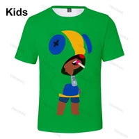 8 to 19 years kids shirt cartoon tops teen clothes poco shelly shooter game leon 3d printed t shirt boys girls