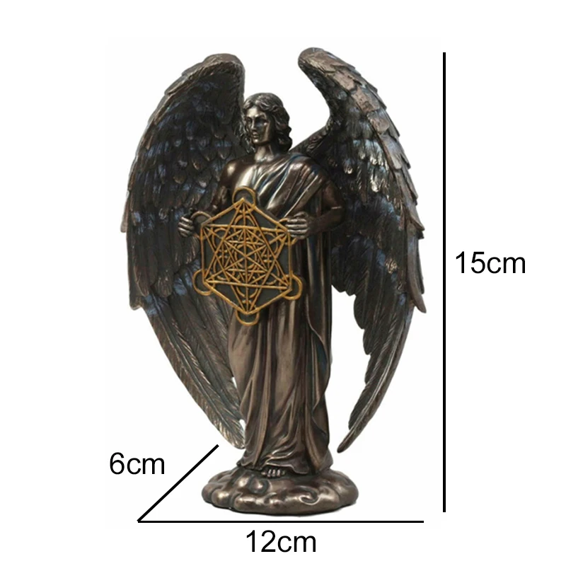 Бронзовый Серафим шестикрытый ангел-хранитель с мечом и змеей большие крылья