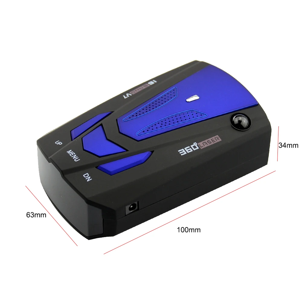 Антискоростной радар детектор для автомобиля светодиодный дисплей V7 голосовое