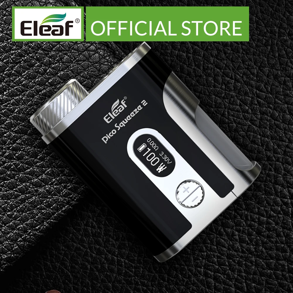 Оригинальная электронная сигарета Eleaf мод 100 Вт бокс Pico Сожмите 2 с бутылкой 8 мл