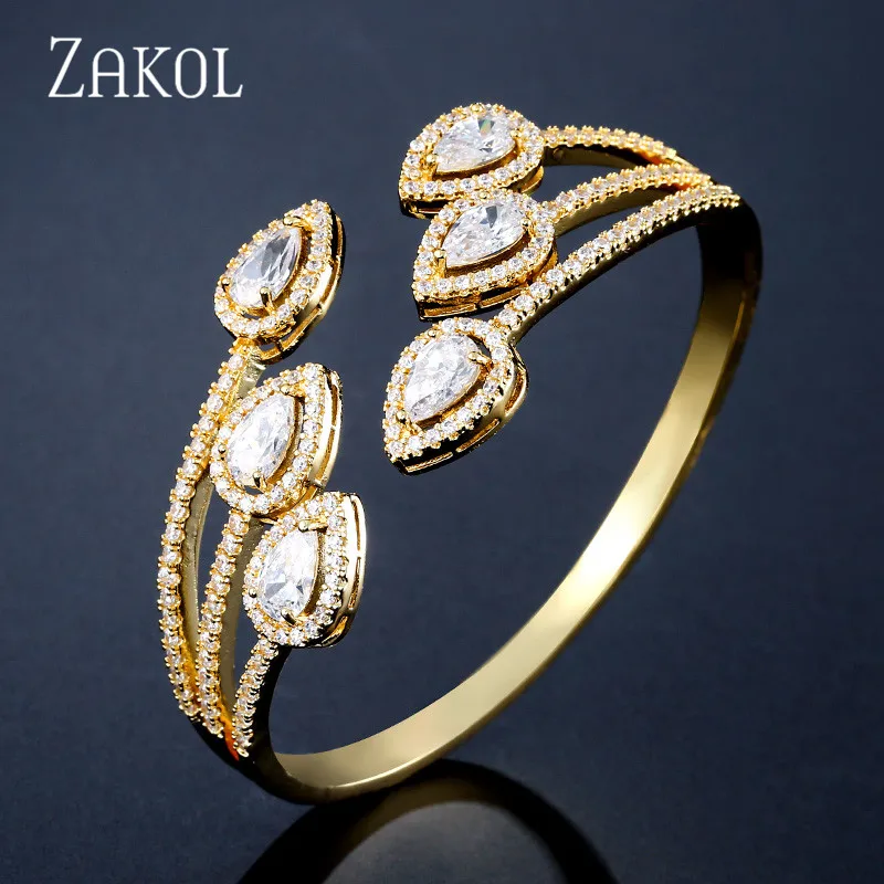 ZAKOL Роскошные кубические циркониевые капли Феникс Искусственные Свадебные