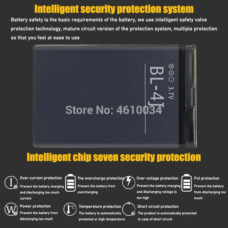 1200mAh bl 4j BL-4J Замена батареи Мобильный телефон для Nokia C6 C6-00 Lumia 620 | Электроника