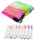 50 шт. 10 шт. ресниц удлинитель для головок одноразовая кисть для бровей отдельные трубки с дизайнерскими сказочными и со стразами, тушь для ресниц и бровей палочка аппликатор инструмент