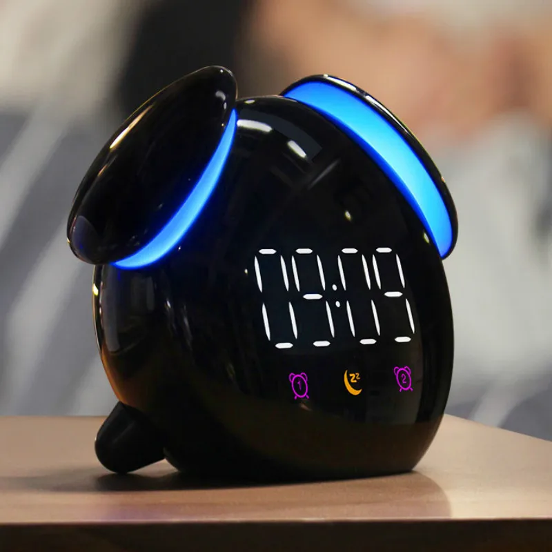 Светодиодный смарт-цифровой современный Будильник Snooze тихий перезаряжаемый