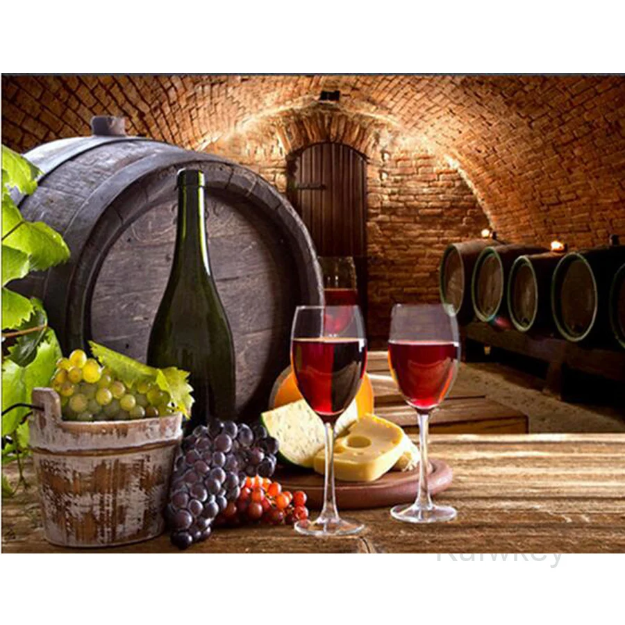 Камни в форме ромба сверла алмазные 5D DIY алмазная живопись виноград вино вышивка