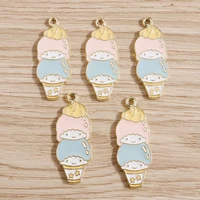 10pcs 1333mm alloy enamel girls charms pendants for jewelry making necklaces earrings pendants diy jewelry accessories crafts