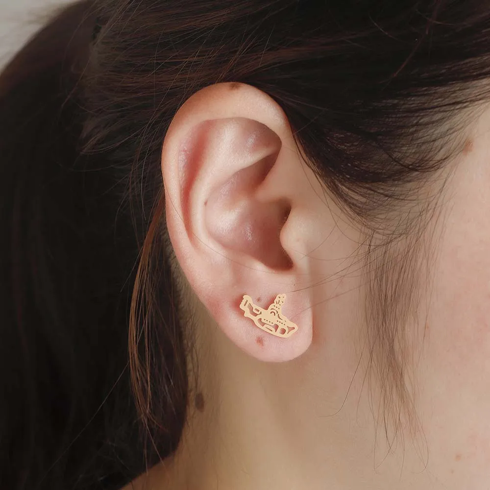 Модные массивные серьги Cxwind с подводной лодкой геометрические для женщин и