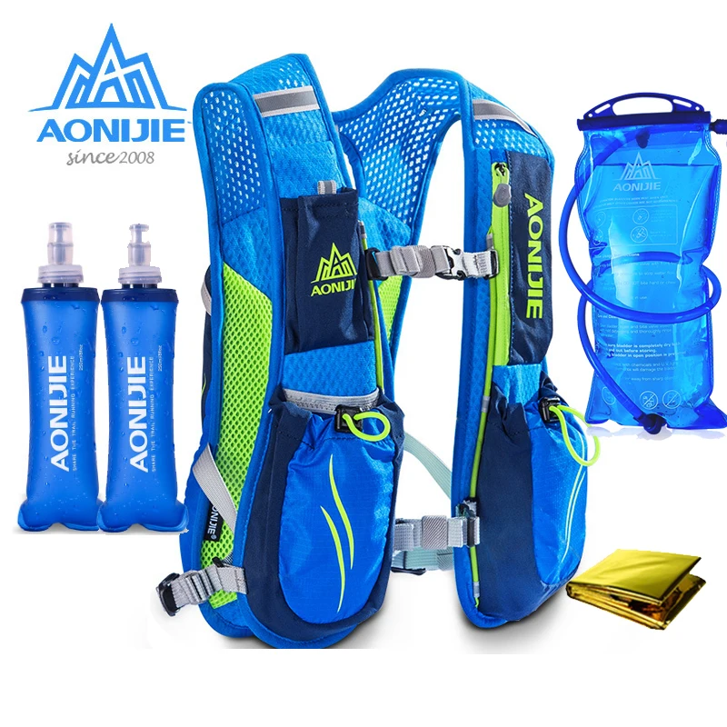 AONIJIE 5.5L обновленная Сумка для бега на открытом воздухе, рюкзаки для марафона, светоотражающий походный велосипедный рюкзак, гидратационный жилет, 2 цвета