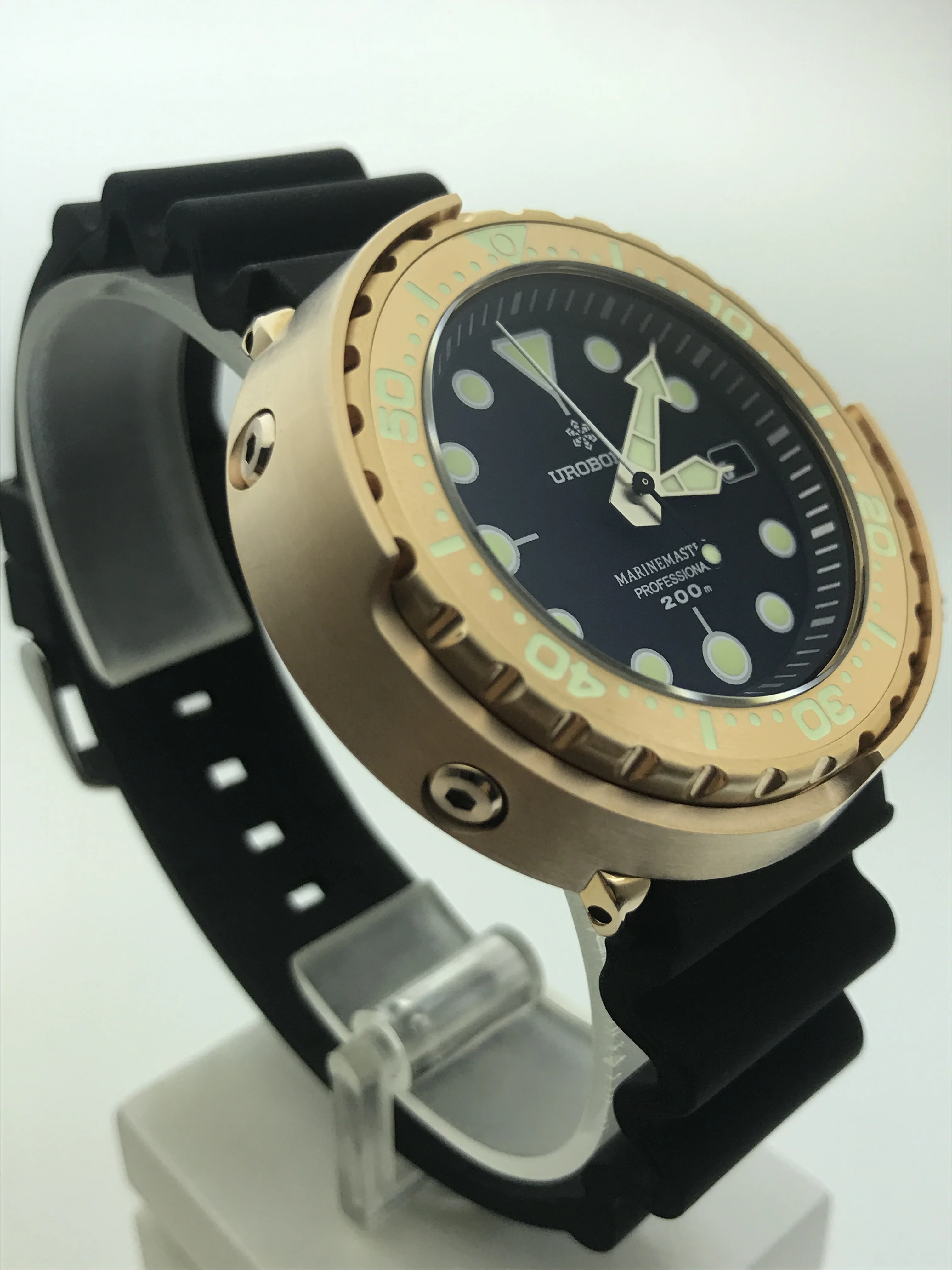 

Diving Watch for Men 200M Waterproof Sbbn015 Full Rose Gold Automatic Mechanical Super Luminous Canned Watch