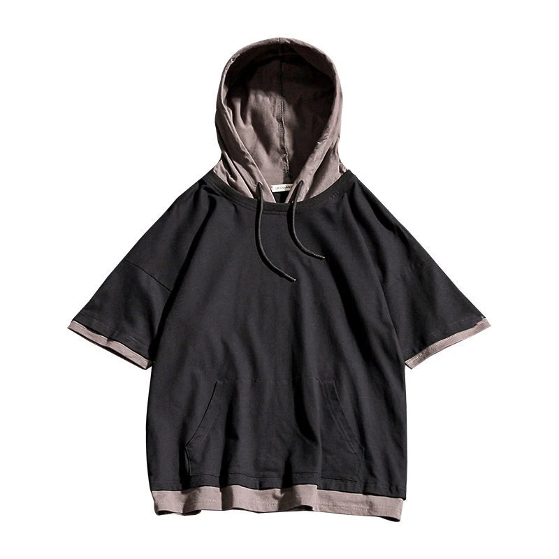 Футболка Idopy мужская с капюшоном японская городская мода пуловер в уличном стиле