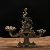 12chinese folk collection old bronze gilt zodiac dragon statue ruyi gather wealth prosperous office ornaments town house