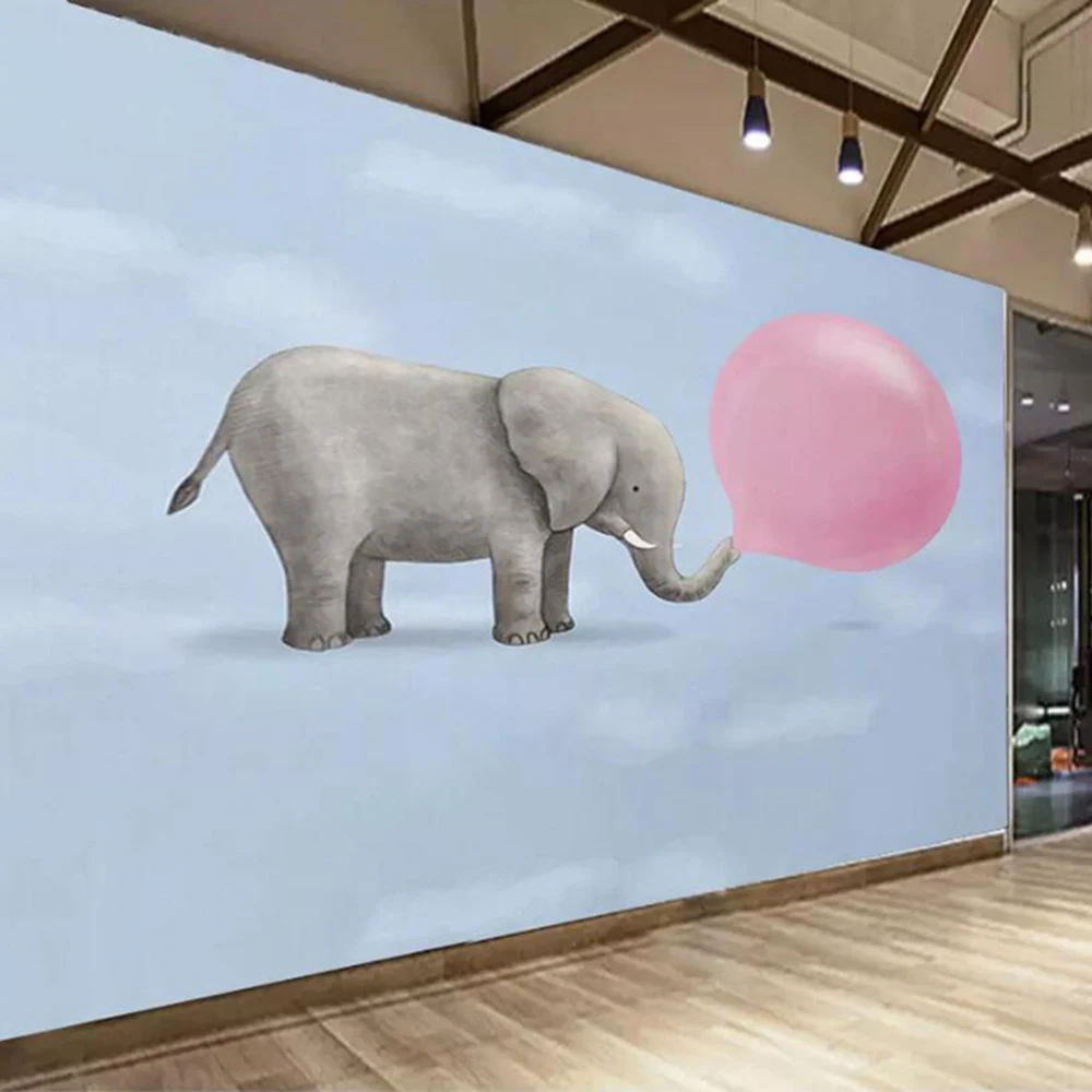 3D-обои Milofi на заказ настенные скандинавские пузыри выдувание Детский слон декор