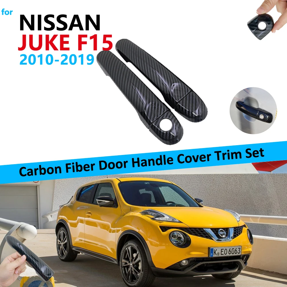 Комплект обшивки ручки двери из углеродного волокна для Nissan JUKE 2010 ~ 2018 Infiniti ESQ