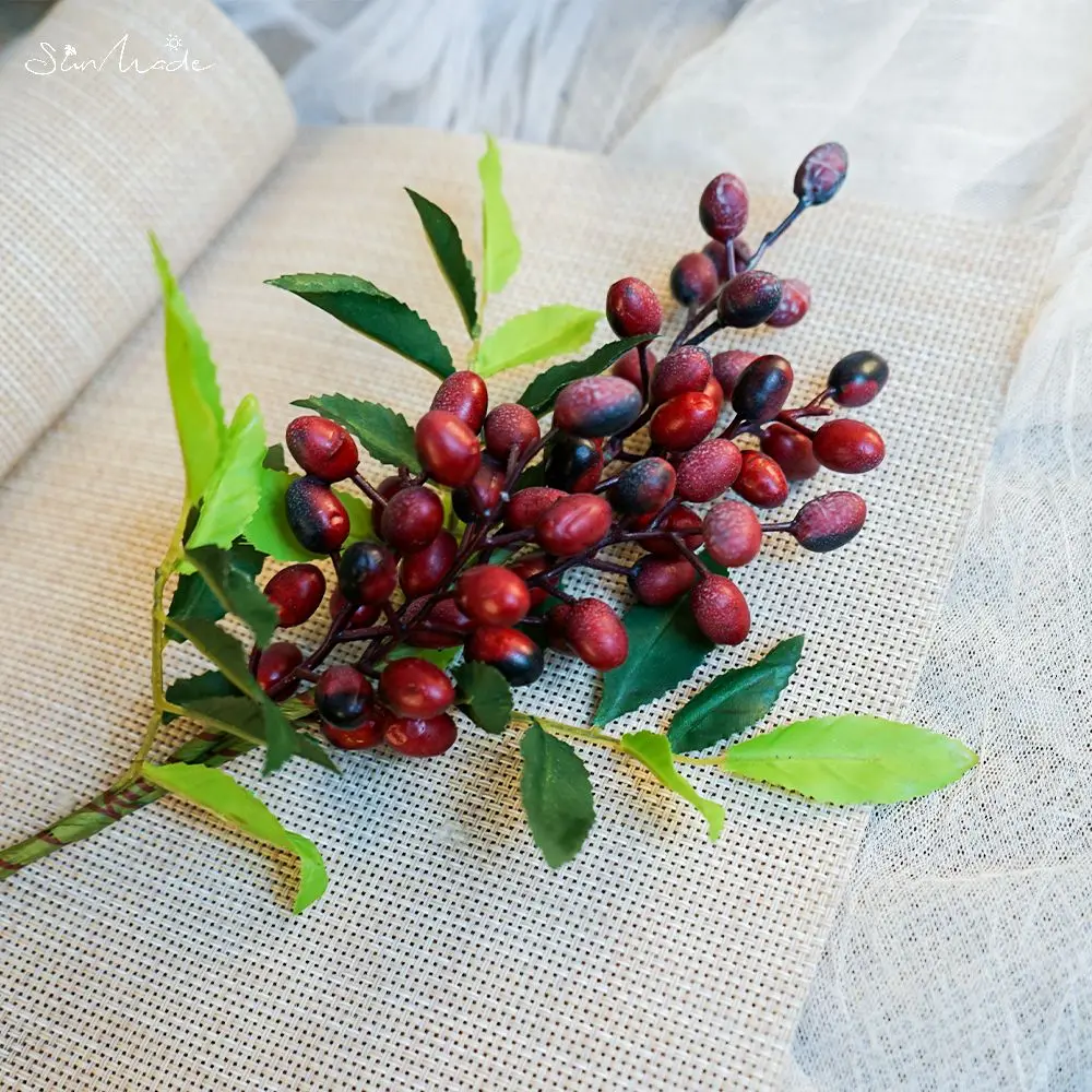 Яркие ветки оливковых фруктов SunMade Цветочная композиция аксессуары для растений