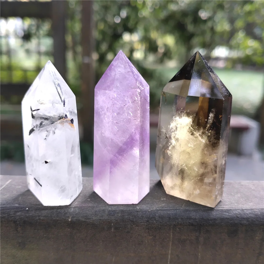 Amethyst Black Tourmaline Smokey Quartz Tower Crystal Stone Island Stones Crystals Wicca Cristal Pierre Natural Healing Decor | Дом и сад