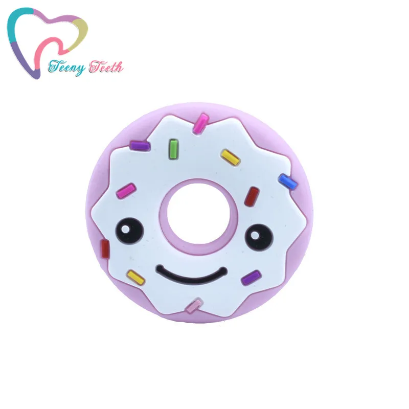 Teeny Teeth 1 PC Cartoon Smile Donut Silicone Baby Teether Nursing Accessories Pendant Jewelry Toddler Teething Toys | Украшения и