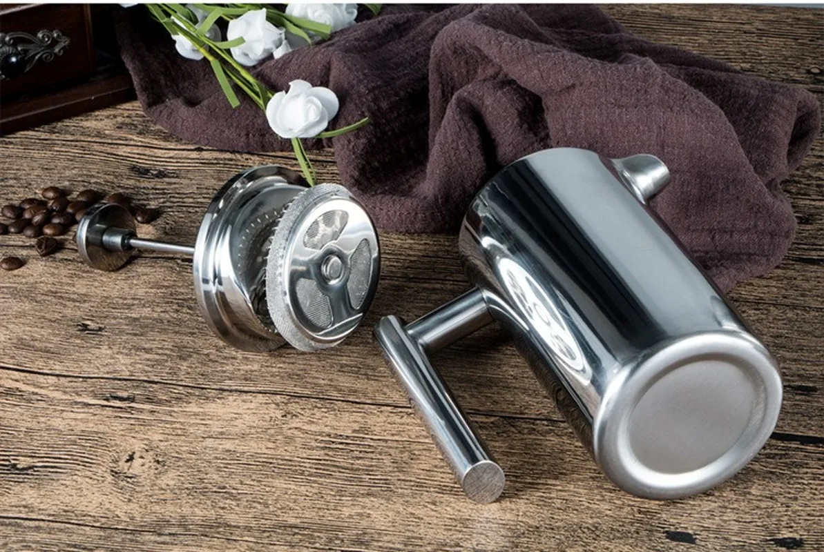 

Coffee Maker French Press Stainless Steel Espresso Coffee Machine High Quality Double-Wall Insulated Coffee Tea Maker Pot 1000ml