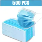 Медицинская маска, одноразовая Нетканая 3-слойная маска с фильтром, маска для лица, пылезащитная дышащая маска с заушными петлями, быстрая доставка