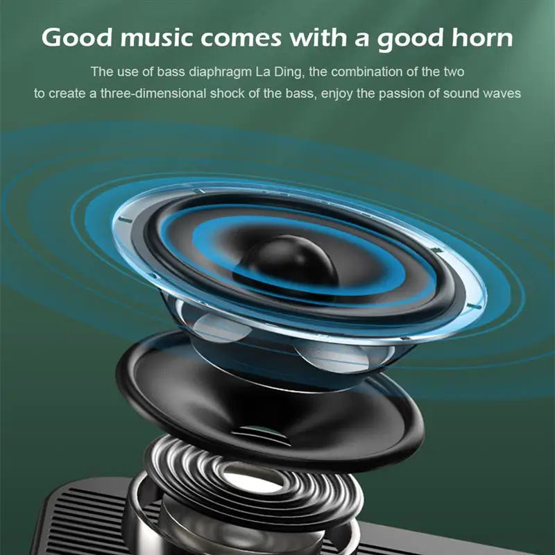 

Digital Display Alarm Clock Bluetooth Alarm Clock Speaker LED Wireless Subwoofer Music Player Table Clock Home Decor