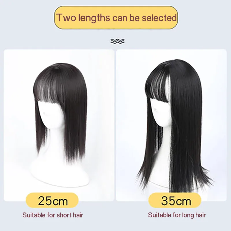 BUQI Синтетические наращивание натуральных волос клип в кусок прямые волосы