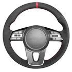 Черная замша ручная строчка для Kia K5 Optima 2019 Cee 'd Ceed 2019 Forte Cerato (AU) 2018