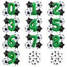 Гелиевые фольгированные Globos шары в виде футбольных мячей, украшения для дня рождения, для детей, для мальчиков, чемпионата мира, цифры, мячи, футбольные принадлежности для вечеринок