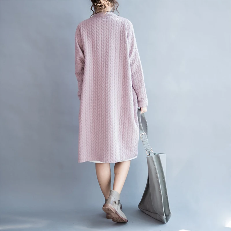 Новинка 2019 длинный свитер для женщин среднего возраста на весну и осень кардиган