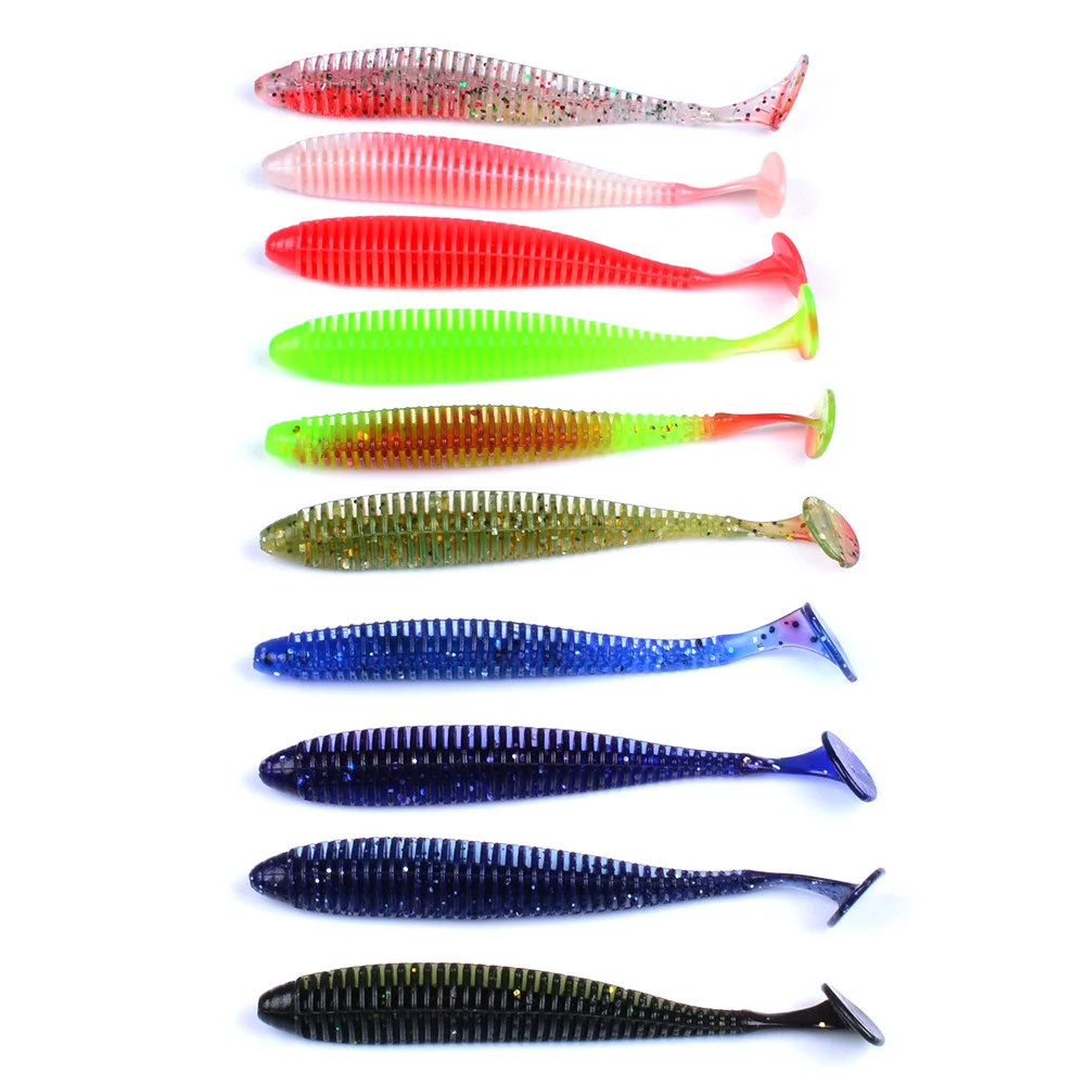 

10-Color Floating Soft Worm T-Tail Bait Lures Crank Hook 8.5 Cm/2.4g Electricity Supplier Fishing Gear Category Hot Selling DW60