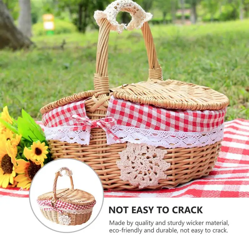 

1pc Home Storage Basket Sundries Organizer Basket Picnic Food Storage Basket