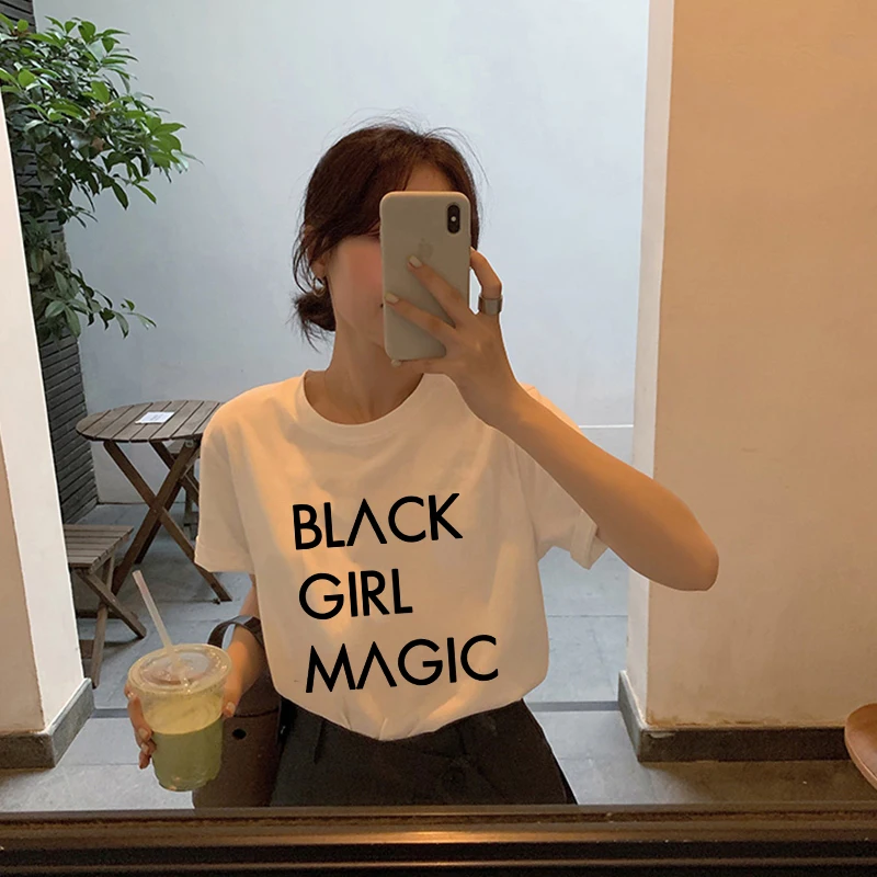 

2020 New Fashion Summer Casual Wild Cute Literary Letter Printing Shirt Short Sleeve T-Shirt Harajuku Loose New Fun Short Sleeve