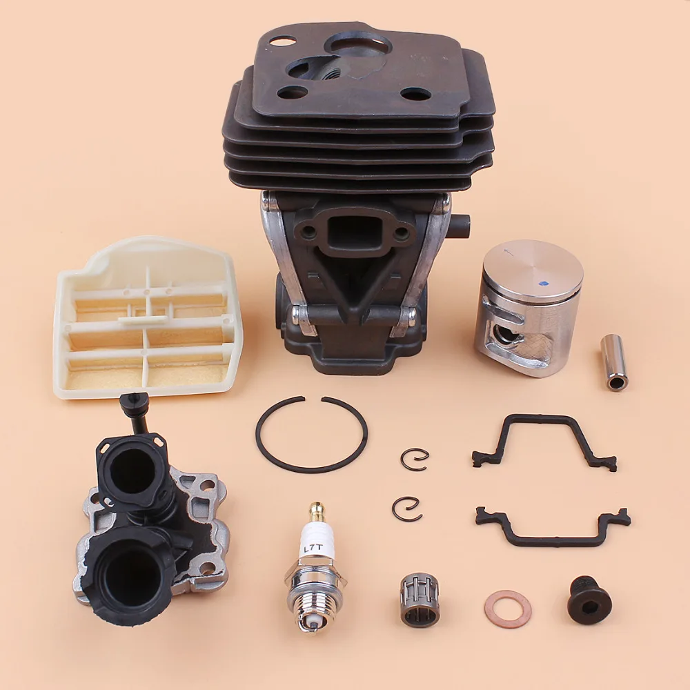 42MM Cylinder Piston Air Filter Intake Manifold Engine Kit For Husqvarna 445 E 445E Gas Chain Saws Chainsaw Rebuild Parts