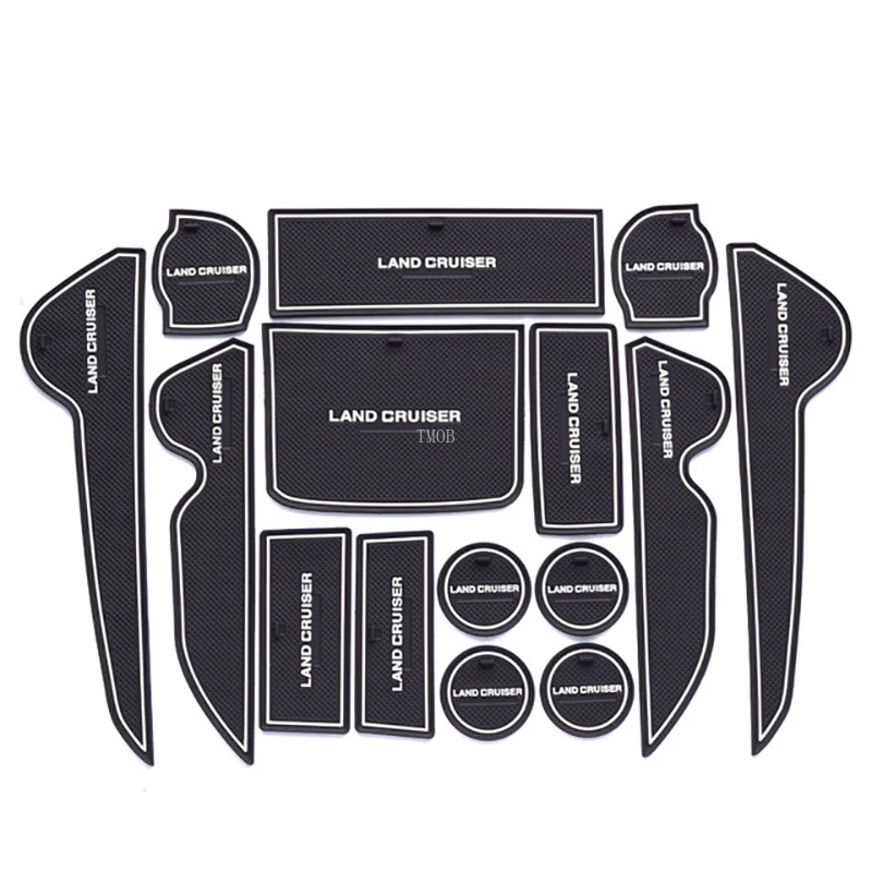 Accessories For Toyota Land Cruiser 200 FJ200 LC200 2008-2014 2015 2016 2017 2018 2019 Rubber Non-Slip Interior Door Mat 15PCS |