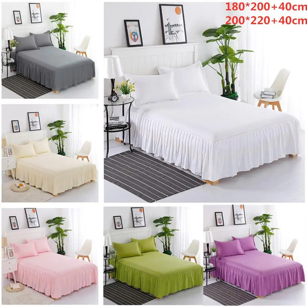 DS Стиль s принцесса стиль Плиссированное хлопковое покрывало простой сплошной