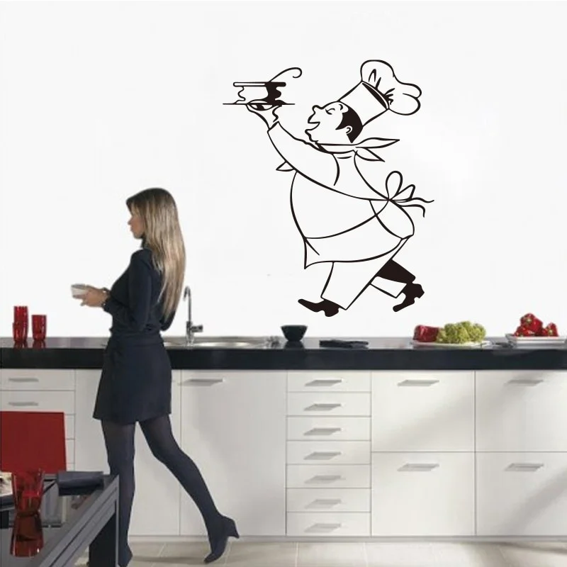 Наклейки для кухни Chef Cuistot виниловые настенные наклейки Настенные обои | Дом и сад