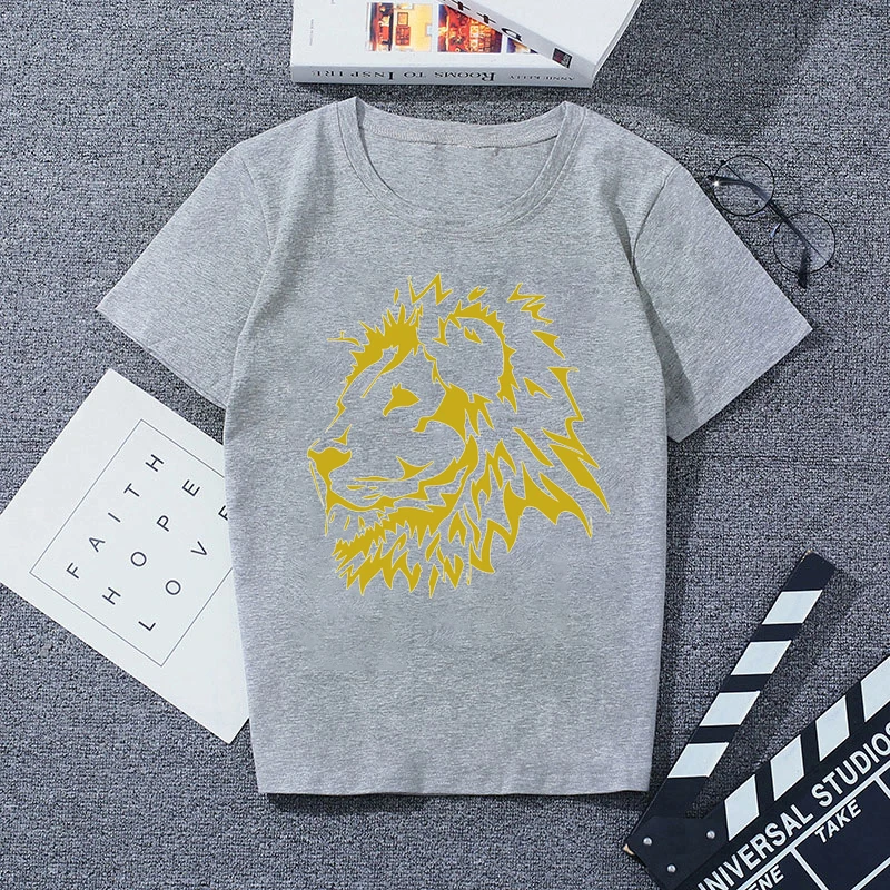 3571107 Повседневная футболка с коротким рукавом мужская серая хлопковая крутая