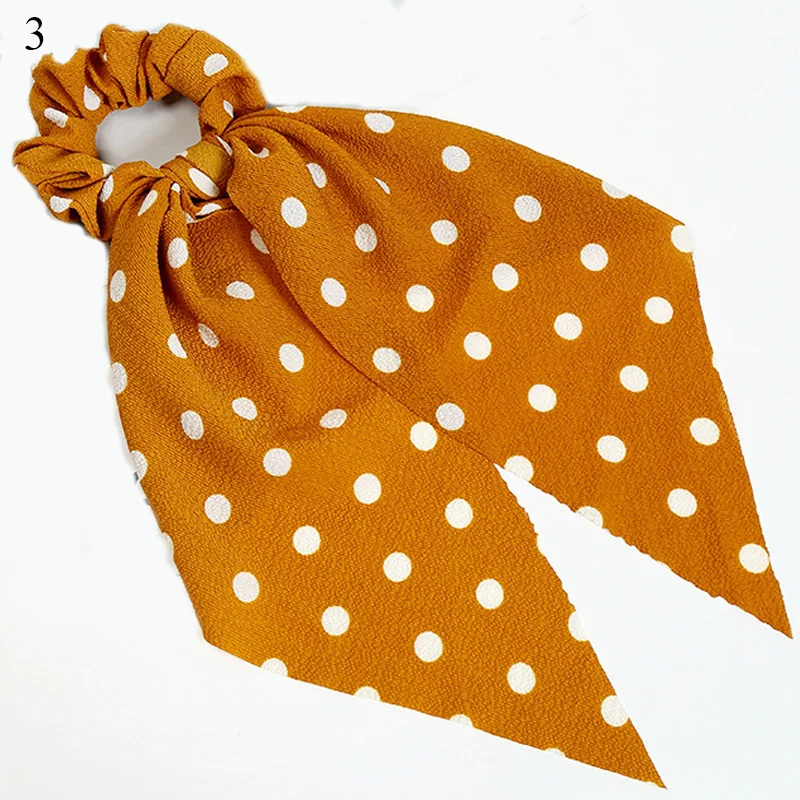 Женская заколка для волос в горошек с цветочным принтом| |