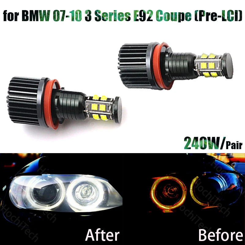

120W 6000K white H8 LED Angel Eyes Led Marker Lights for BMW 2007-2010 3 Series E92 Coupe (Pre-LCI)