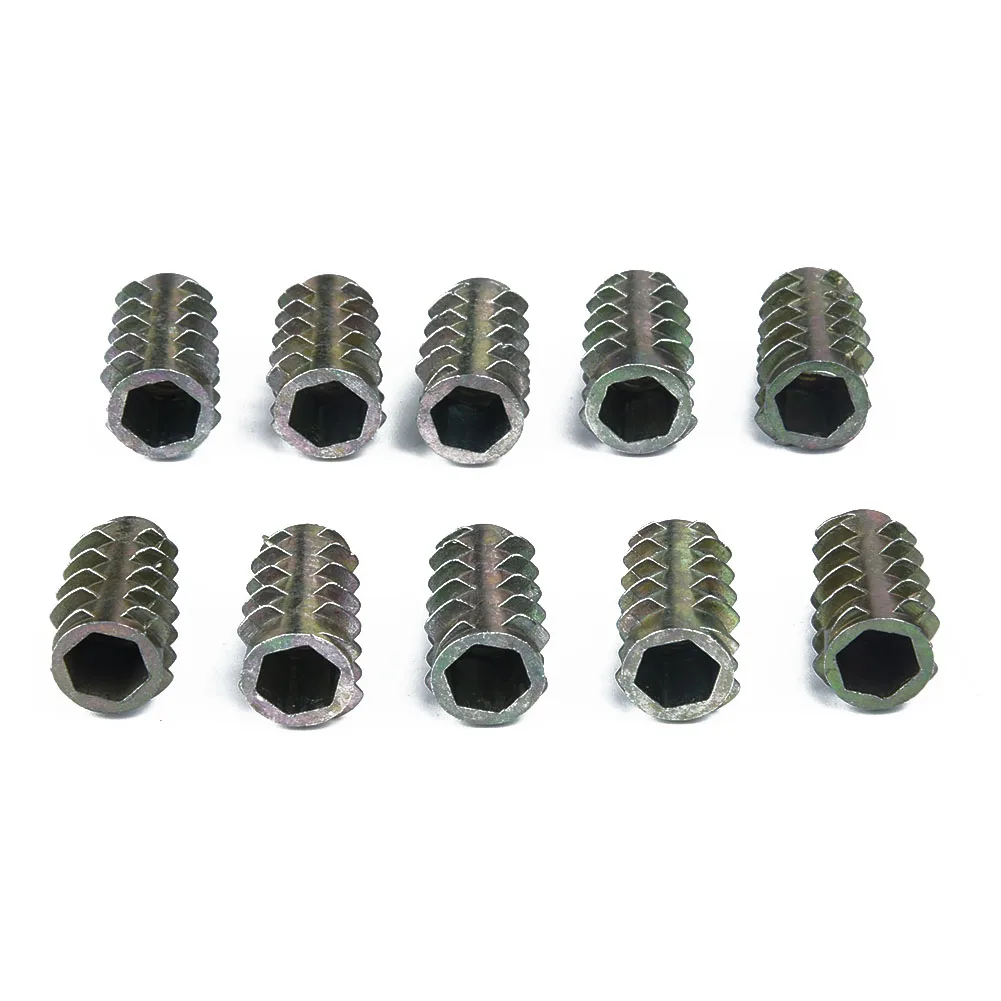 10PCS M4 M5 M6 M8 M10 Hex Drive Screw Threaded Insert Nuts For Wood Furniture Zinc Alloy E-Type | Инструменты