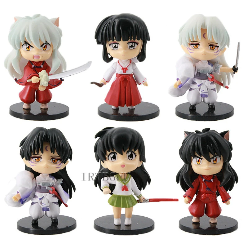 

Экшн-фигурка Inuyasha Sesshoumaru Kagome Kikyou из японского аниме, ПВХ, коллекционные модели, игрушки, подарки для детей, 6 шт.