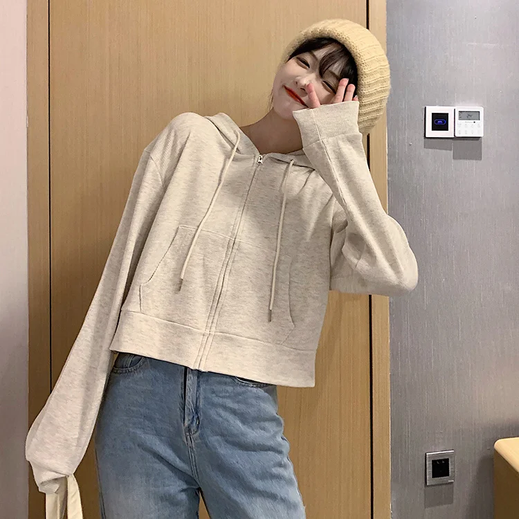 Живой новый корейский модный супер популярный свободный свитер с капюшоном |