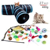 variery cat toys packs tunnel mouse scratcher ball carpe fish feather stick games for cats griffoir chat jouet chat interactif